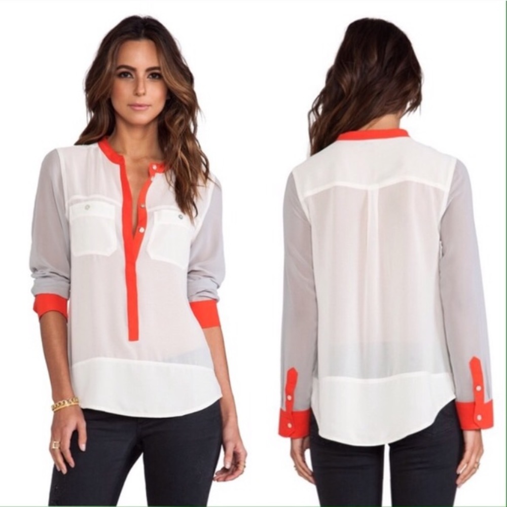 Sanctuary Colorblock Cafe Blouse